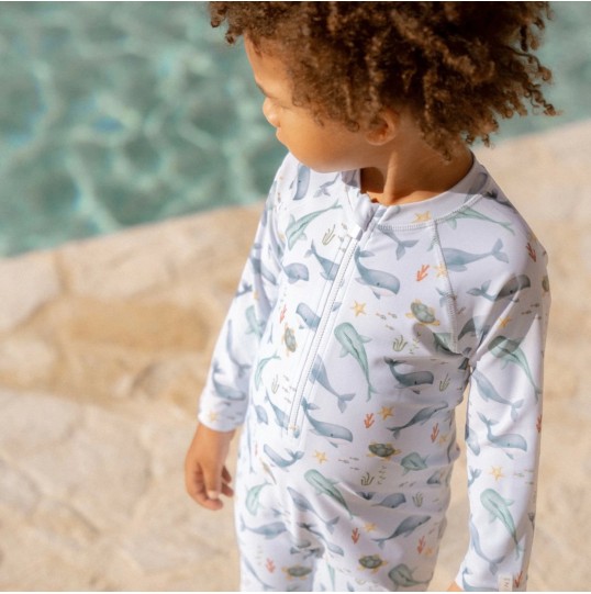 ΜΑΓΙΟ ΟΛΟΣΩΜΟ ΜΕ ΜΑΚΡΥ ΜΑΝΙΚΙ OCEAN SEA LIFE MULTI COLOUR